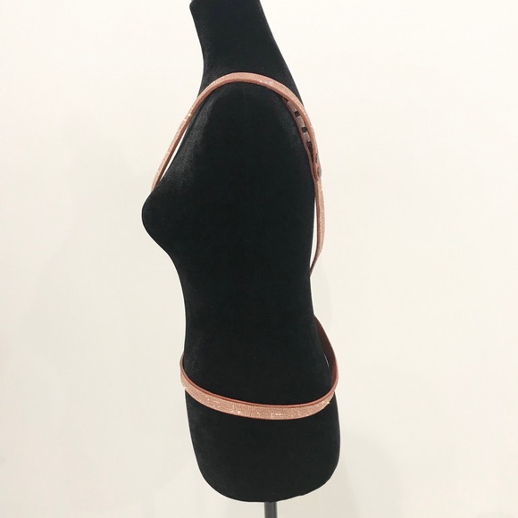 Leather Belt, Double Wrap Cross Body, Bronze main image 5